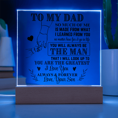To My Dad From Son LED Acrylic