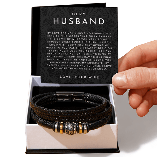 To My Husband Bracelet From Wife