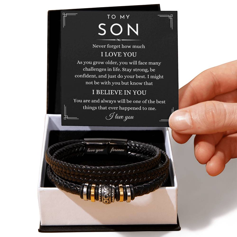 To My Son Never Forget Bracelet