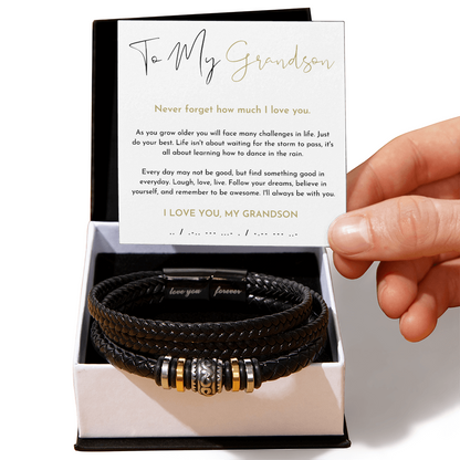 To My Grandson Bracelet (As You Grow Older)