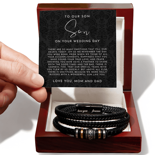 To Our Son On Your Wedding Day Bracelet