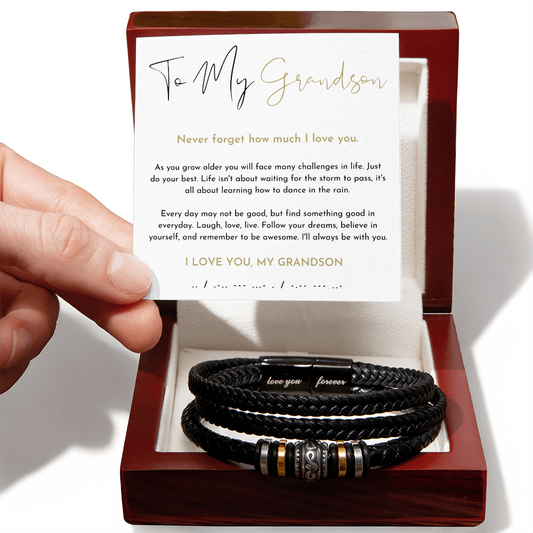 To My Grandson Bracelet (As You Grow Older)