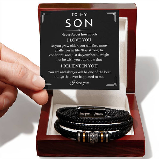 To My Son Never Forget Bracelet
