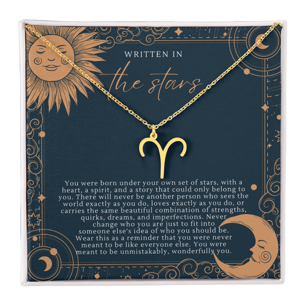 Zodiac Necklace |  Written In The Stars Sun & Moon