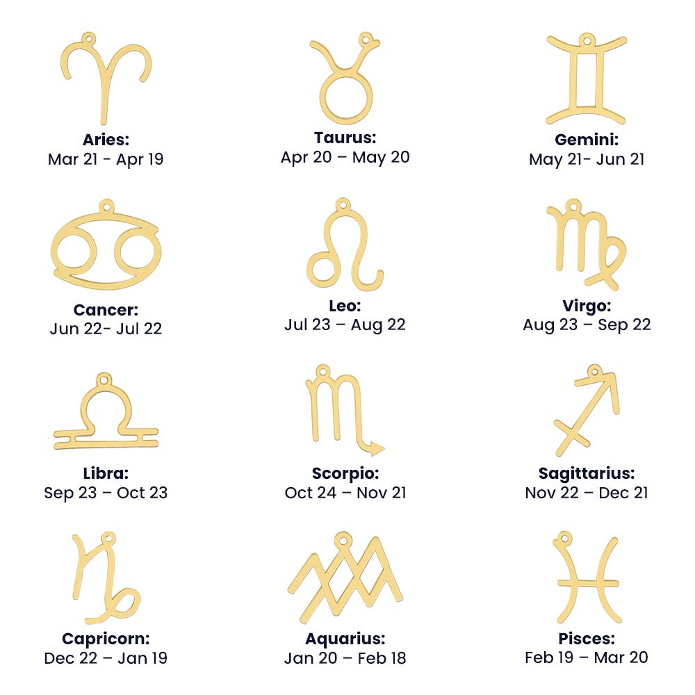 Zodiac Necklace |  Written In The Stars Sun & Moon
