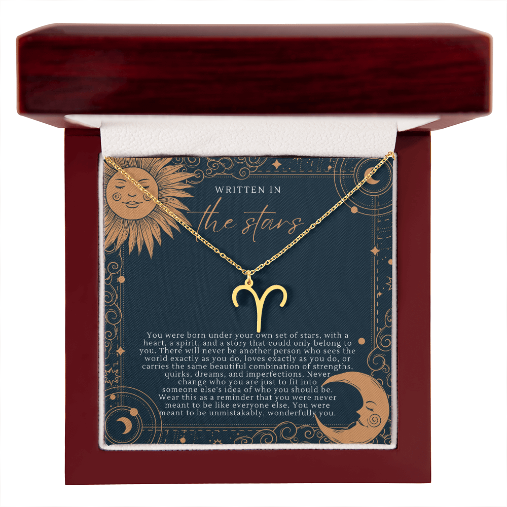 Zodiac Necklace |  Written In The Stars Sun & Moon