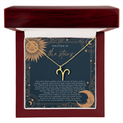 Zodiac Necklace |  Written In The Stars Sun & Moon