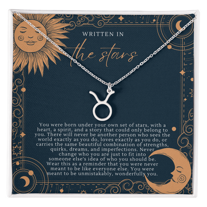 Zodiac Necklace |  Written In The Stars Sun & Moon