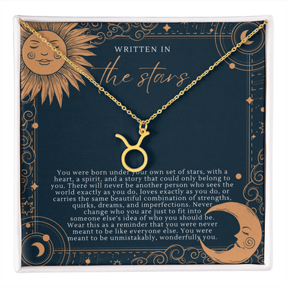 Zodiac Necklace |  Written In The Stars Sun & Moon