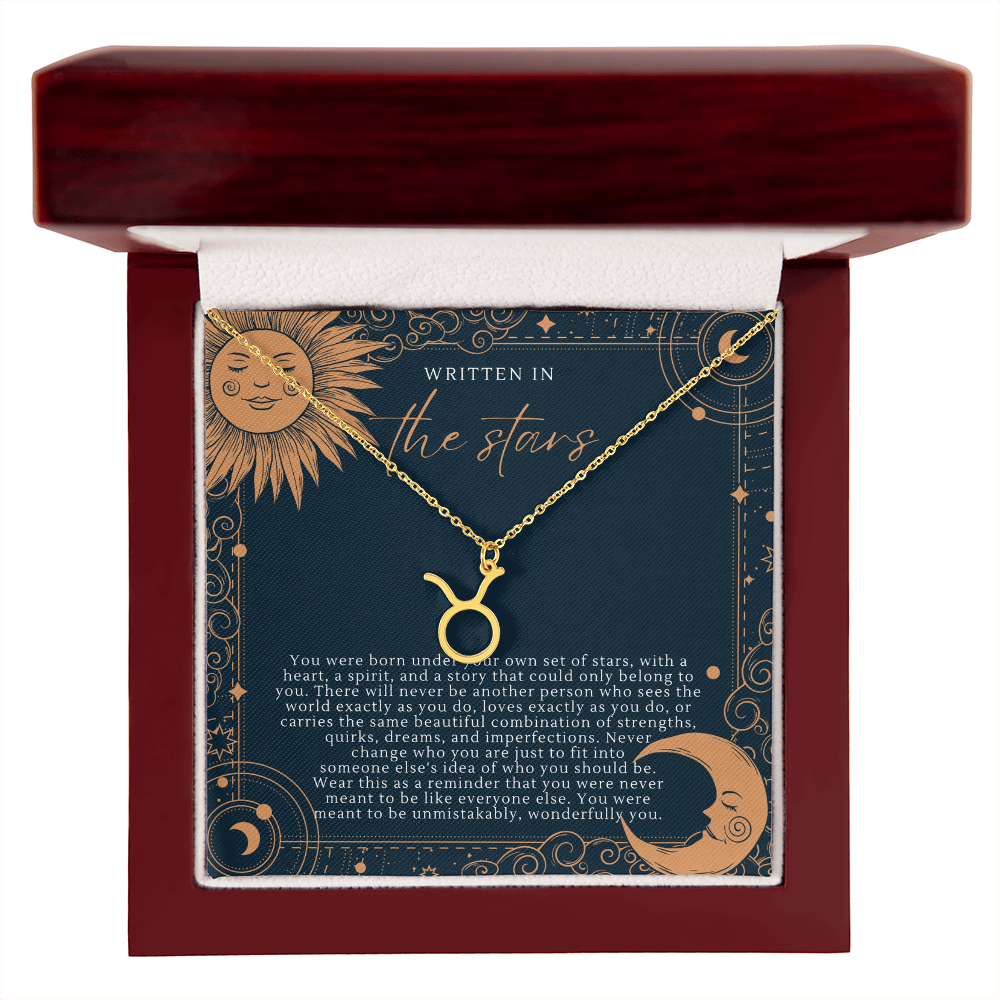 Zodiac Necklace |  Written In The Stars Sun & Moon