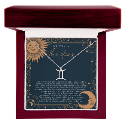 Zodiac Necklace |  Written In The Stars Sun & Moon
