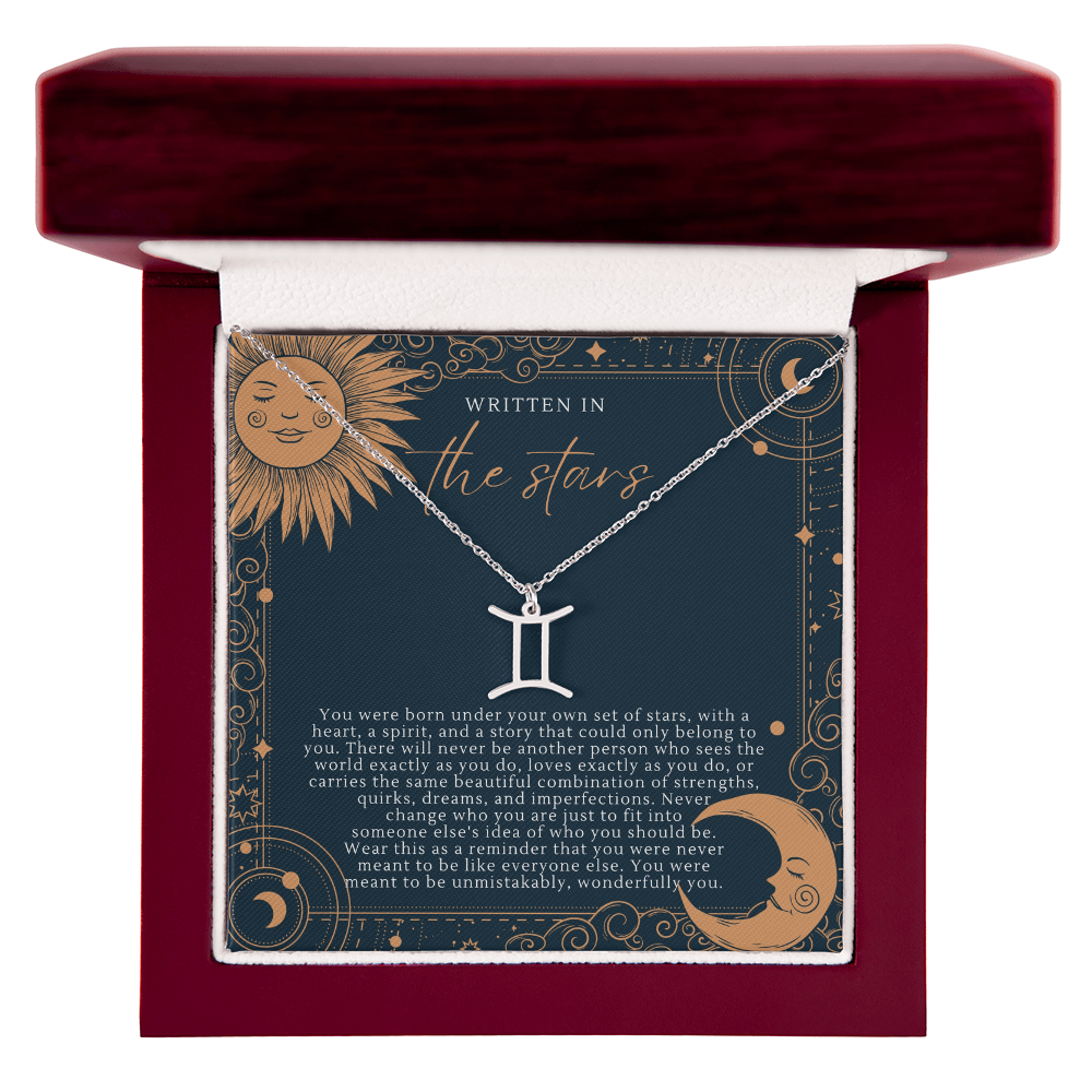 Zodiac Necklace |  Written In The Stars Sun & Moon