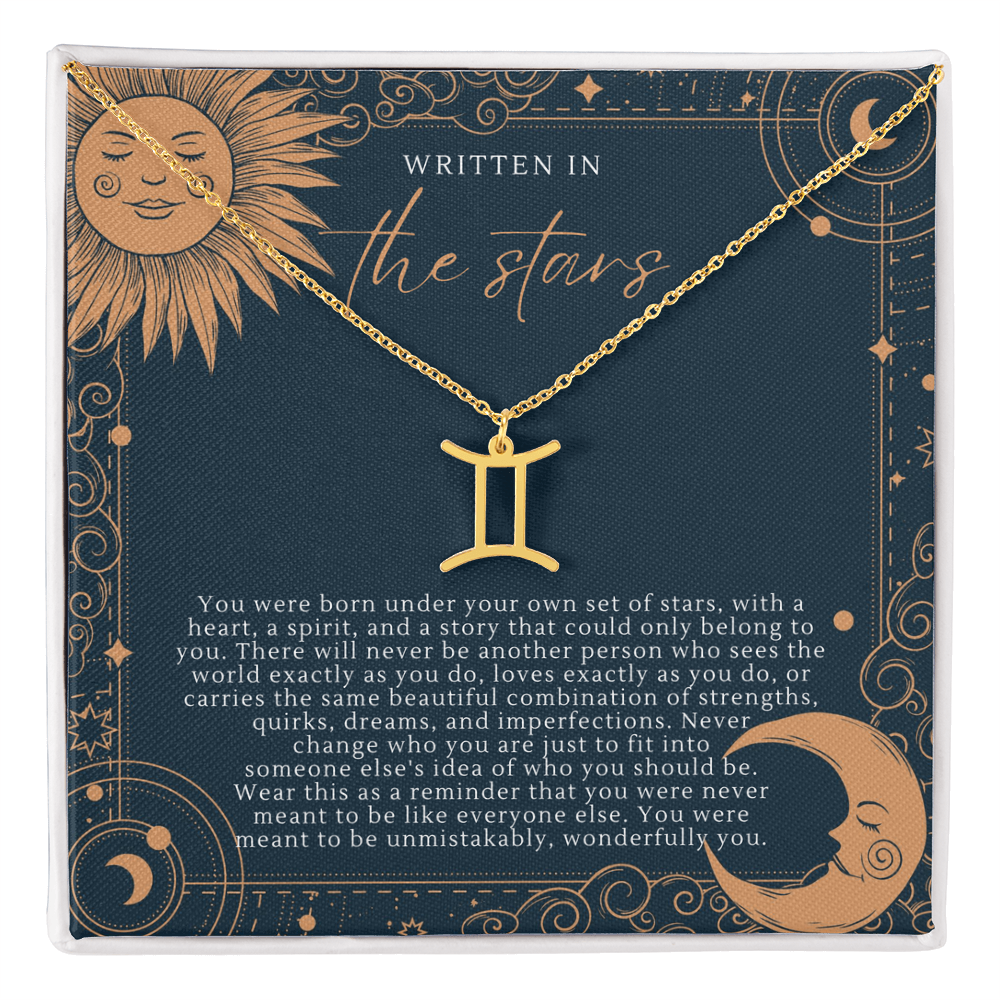 Zodiac Necklace |  Written In The Stars Sun & Moon