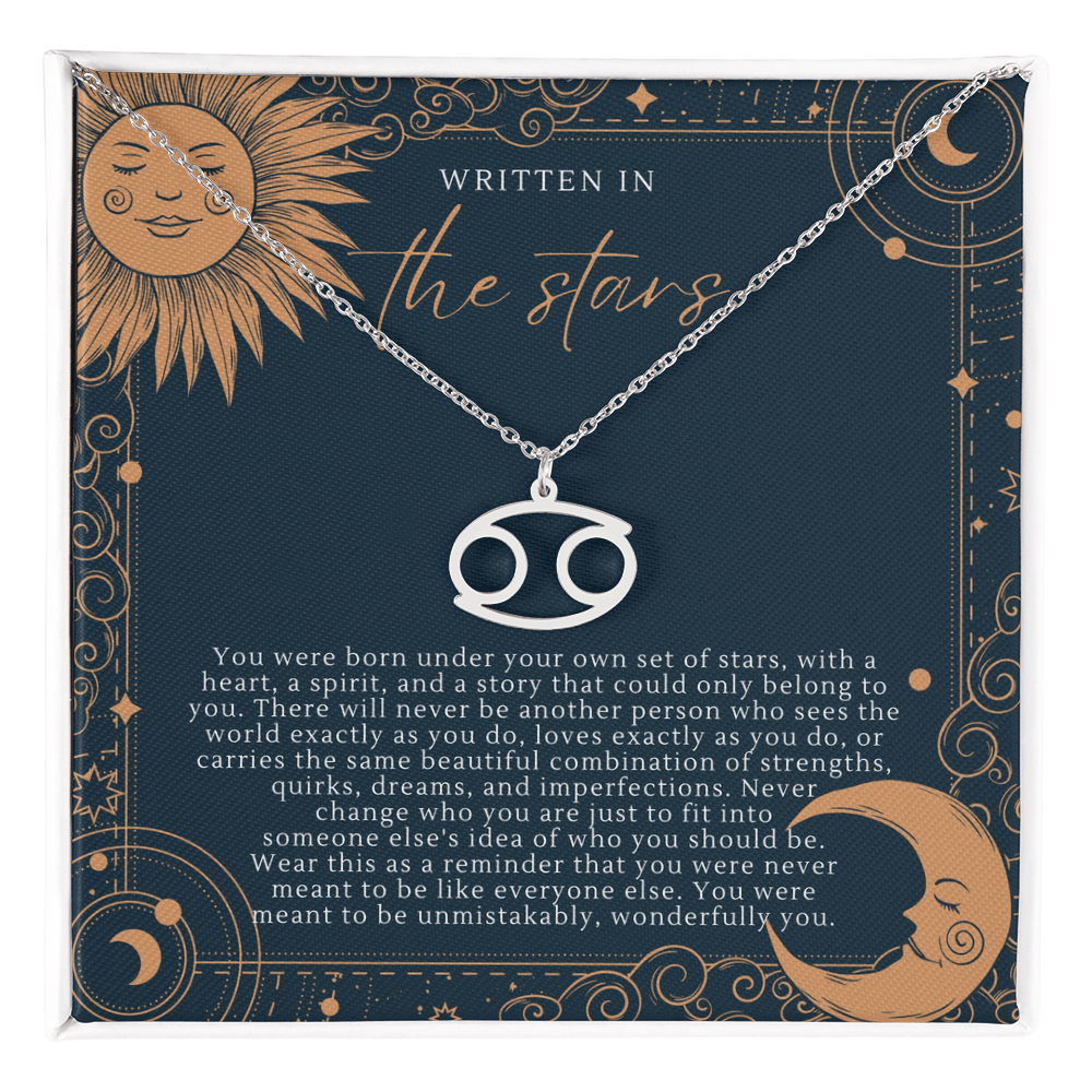 Zodiac Necklace |  Written In The Stars Sun & Moon