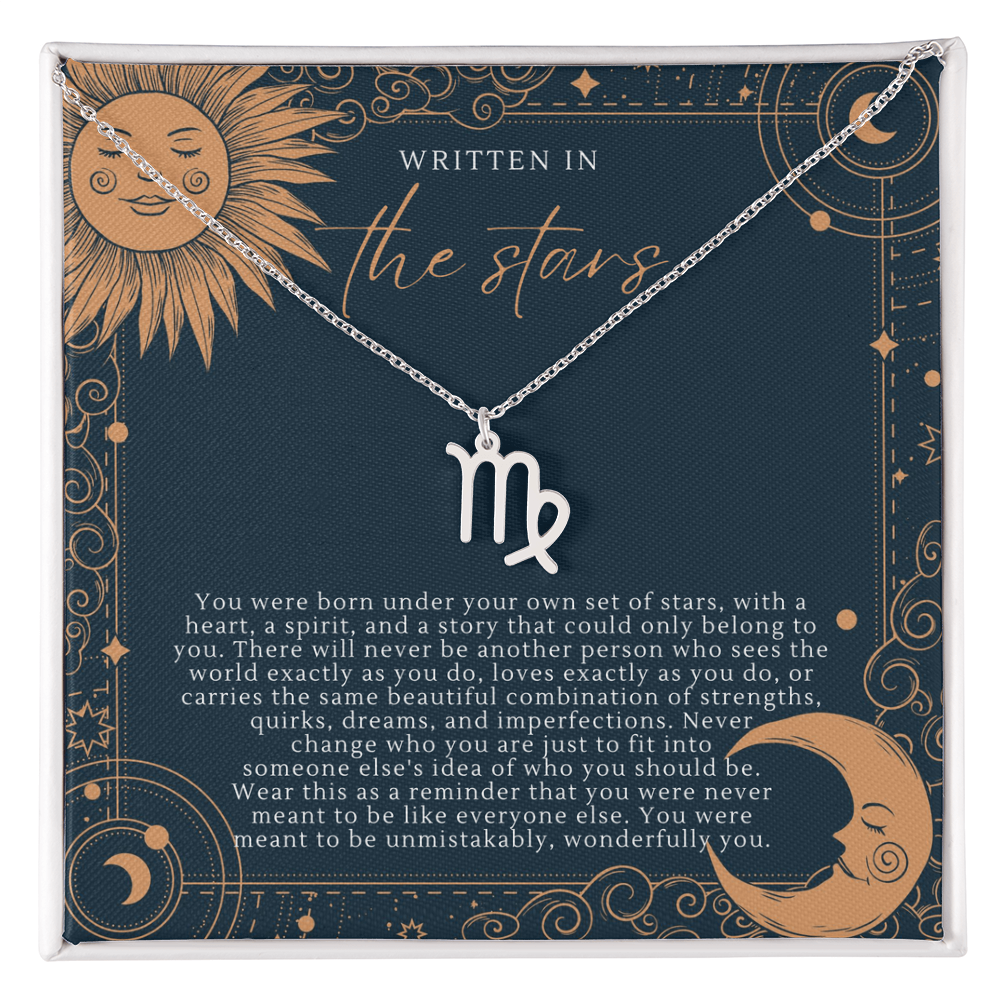 Zodiac Necklace |  Written In The Stars Sun & Moon