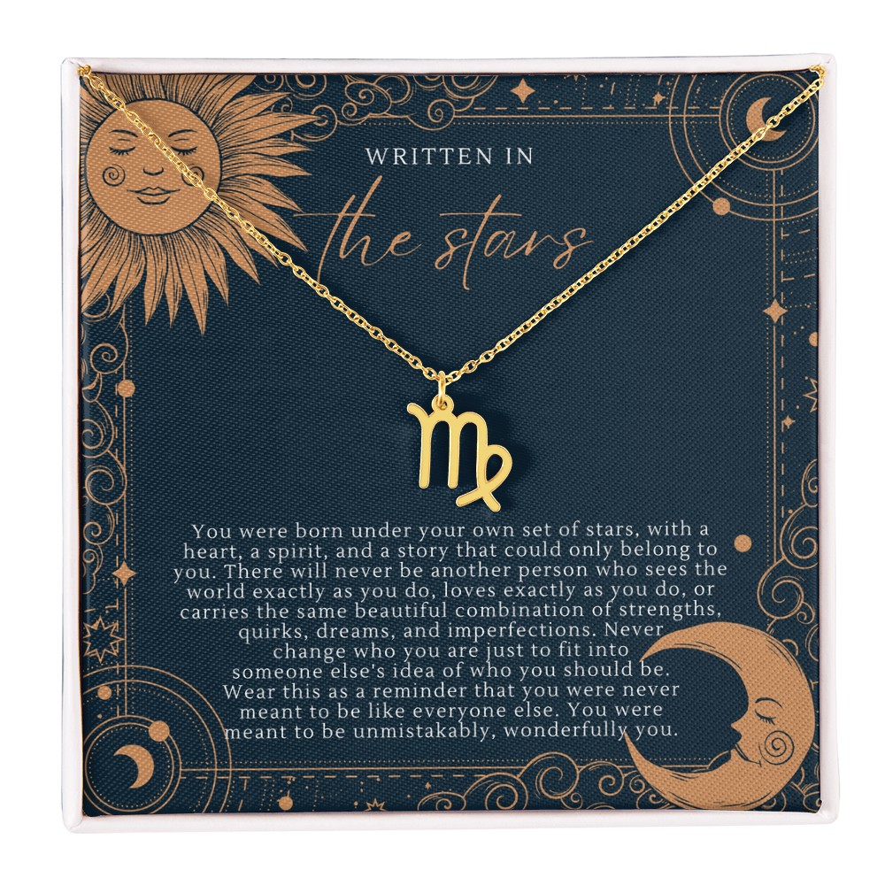 Zodiac Necklace |  Written In The Stars Sun & Moon