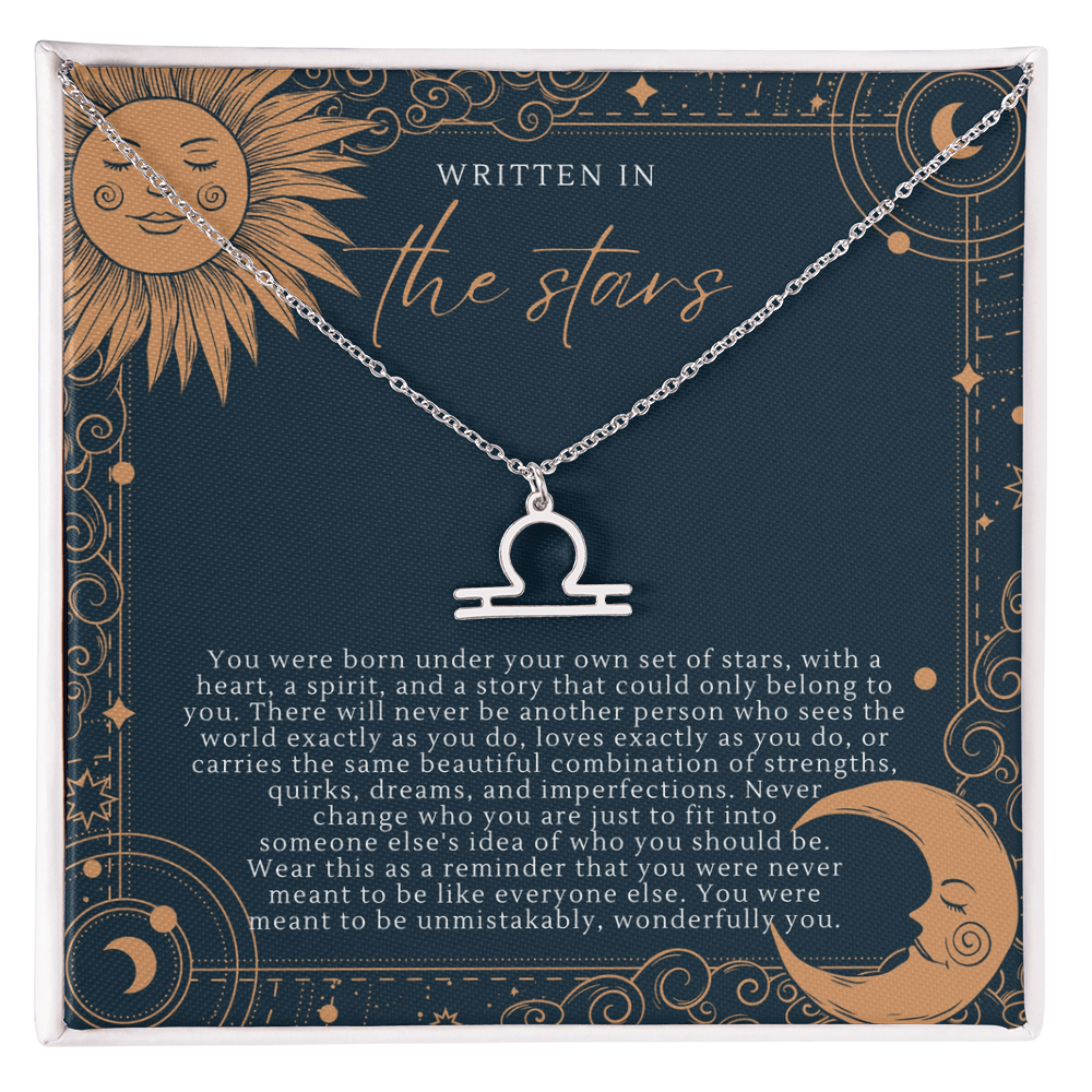 Zodiac Necklace |  Written In The Stars Sun & Moon