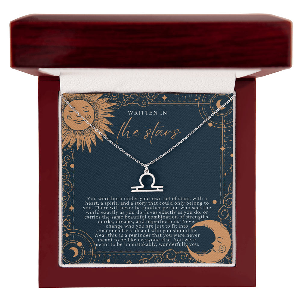 Zodiac Necklace |  Written In The Stars Sun & Moon