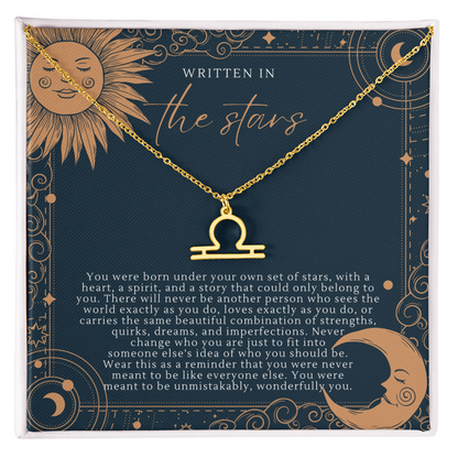 Zodiac Necklace |  Written In The Stars Sun & Moon