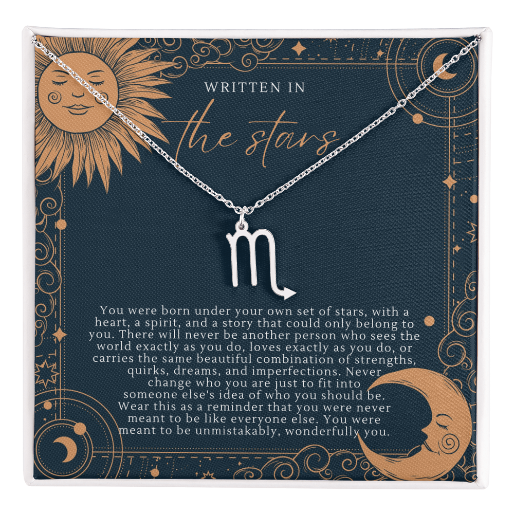 Zodiac Necklace |  Written In The Stars Sun & Moon