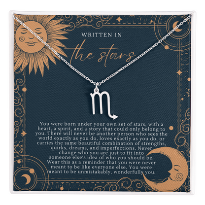 Zodiac Necklace |  Written In The Stars Sun & Moon