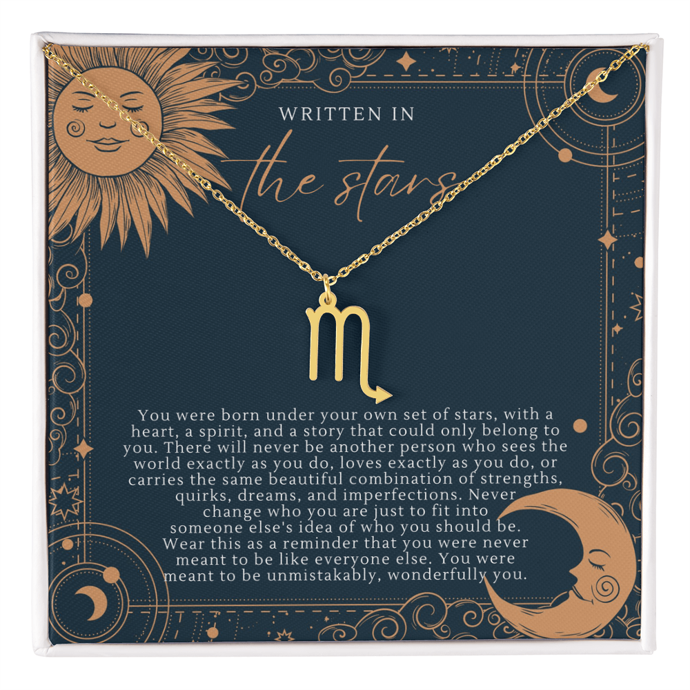 Zodiac Necklace |  Written In The Stars Sun & Moon