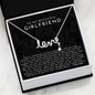 Girlfriend Scripted Love Necklace | The First I Love You Black Lace