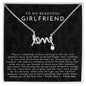 Girlfriend Scripted Love Necklace | The First I Love You Black Lace