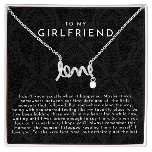 Girlfriend Love Necklace | The First I Love You Not The Last  Black Lace