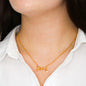 Girlfriend Scripted Love Necklace | The First I Love You Black Lace
