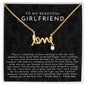 Girlfriend Scripted Love Necklace | The First I Love You Black Lace