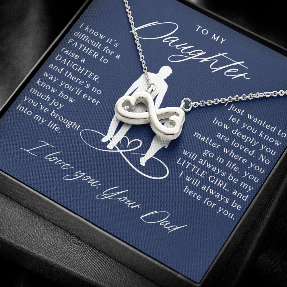 To My Daughter From Dad - Infinity Love Necklace