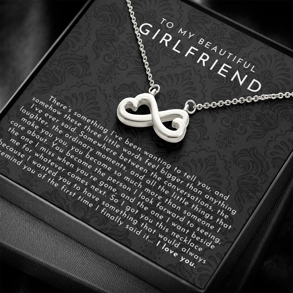 Girlfriend Infinite Love Necklace | The First I Love You Black Lace