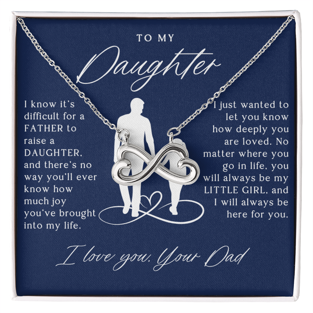 To My Daughter From Dad - Infinity Love Necklace