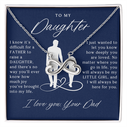 To My Daughter From Dad - Infinity Love Necklace