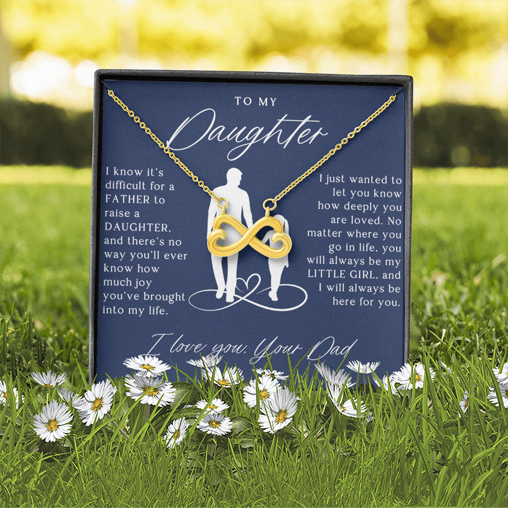To My Daughter From Dad - Infinity Love Necklace