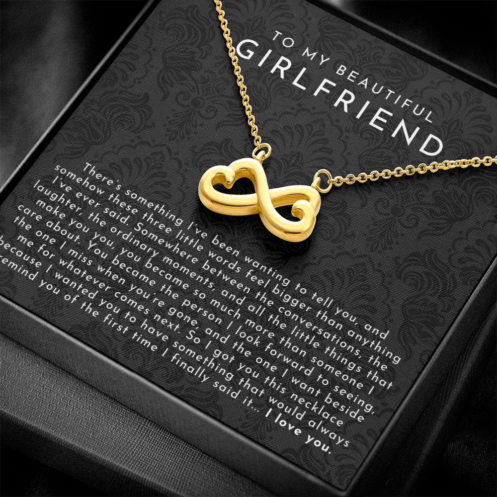 Girlfriend Infinite Love Necklace | The First I Love You Black Lace