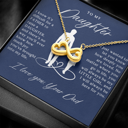 To My Daughter From Dad - Infinity Love Necklace