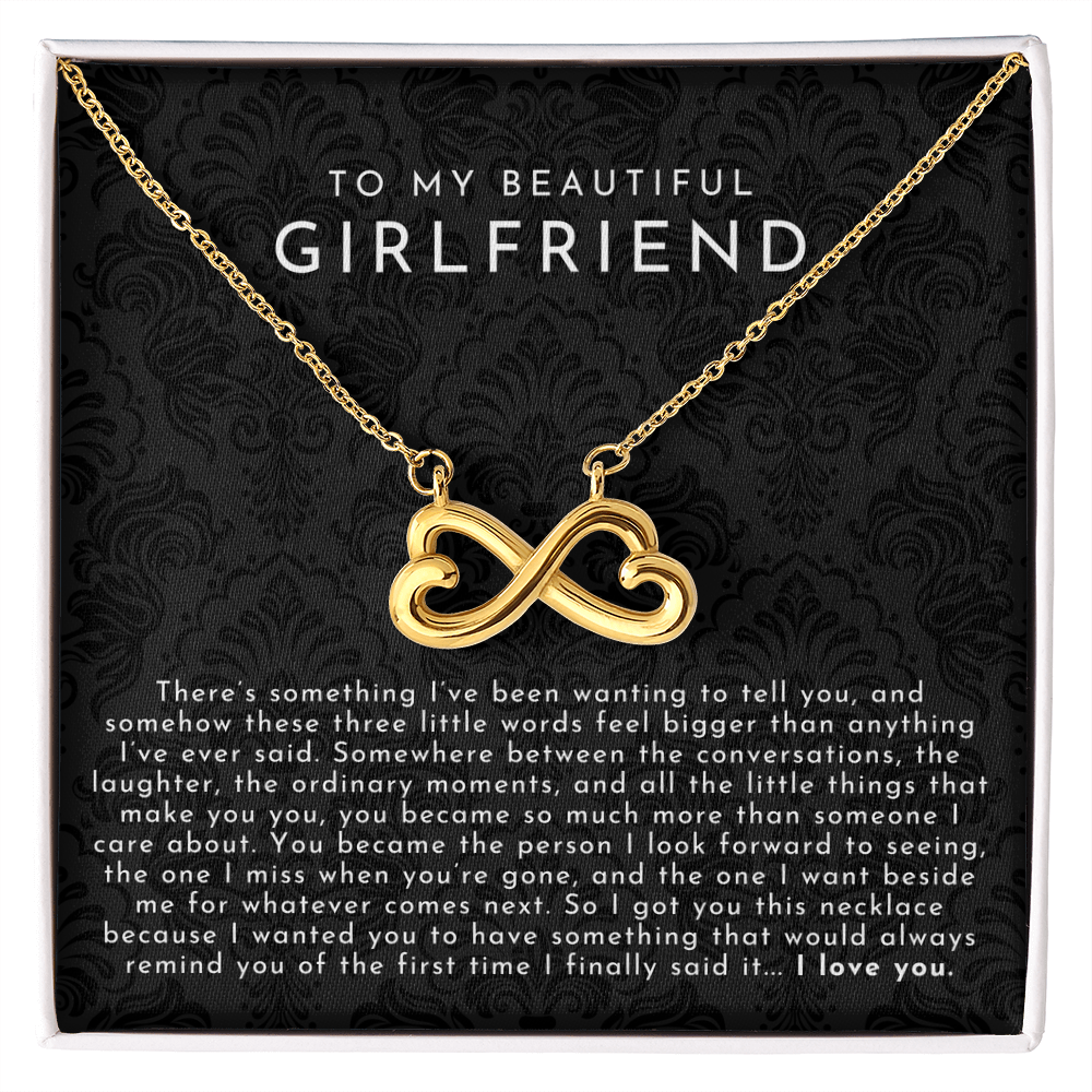 Girlfriend Infinite Love Necklace | The First I Love You Black Lace