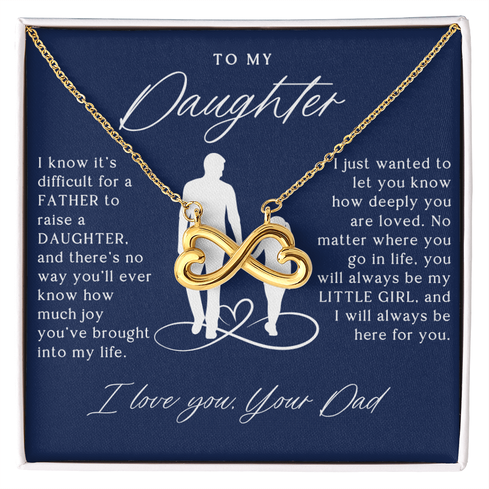 To My Daughter From Dad - Infinity Love Necklace