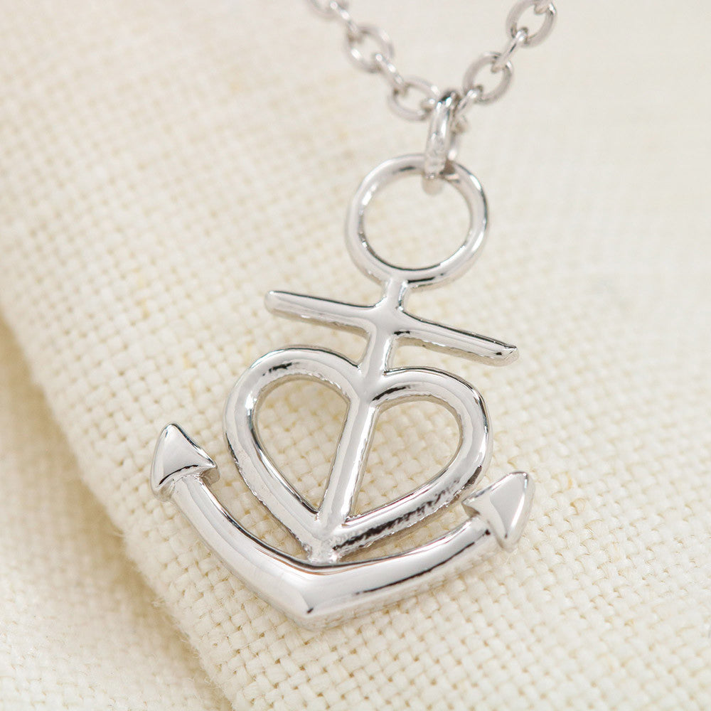 To My Daughter Anchor Necklace | Hold Fast