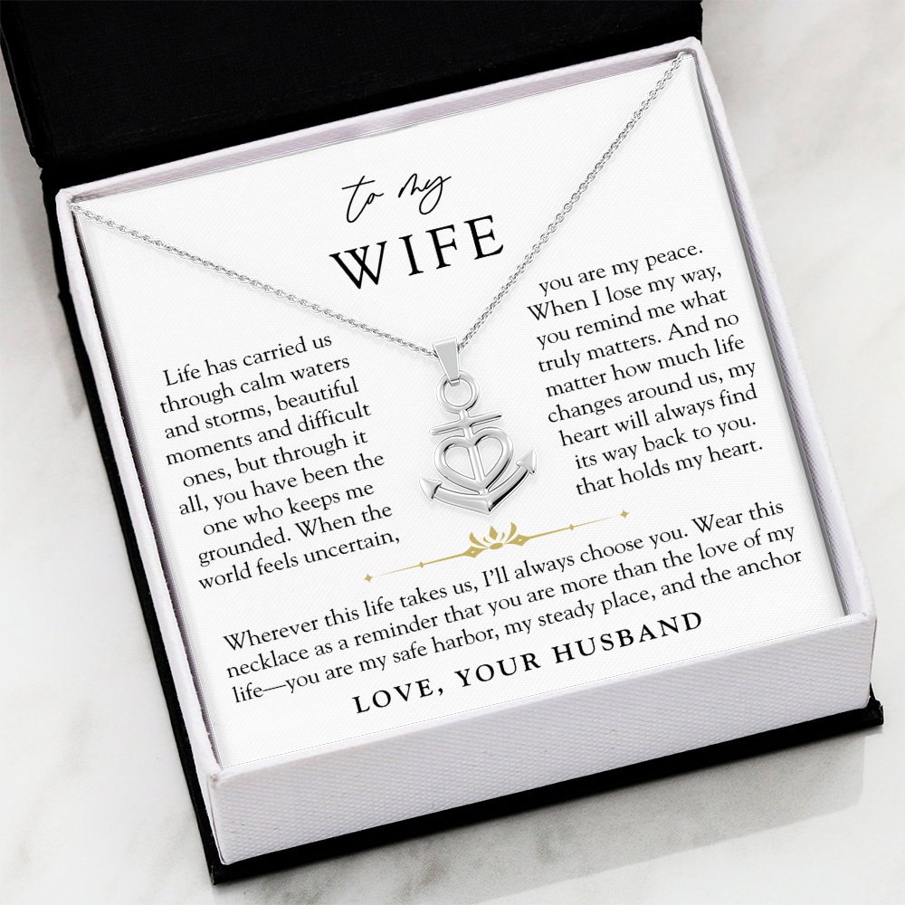 To My Wife | You're My Anchor Necklace