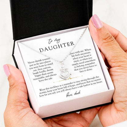To Daughter From Dad Anchor Necklace | Safe Harbor
