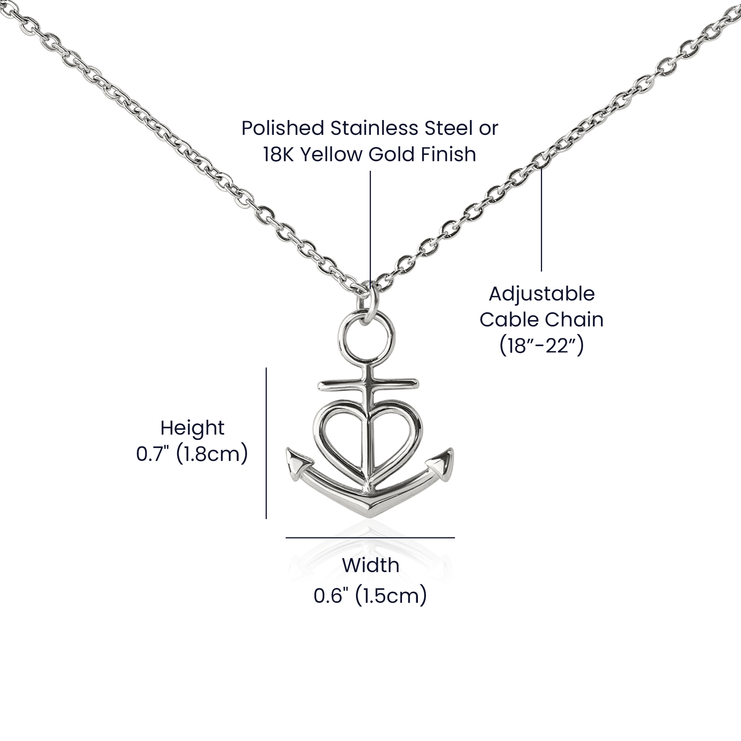 Anchor In Heaven Memorial Necklace