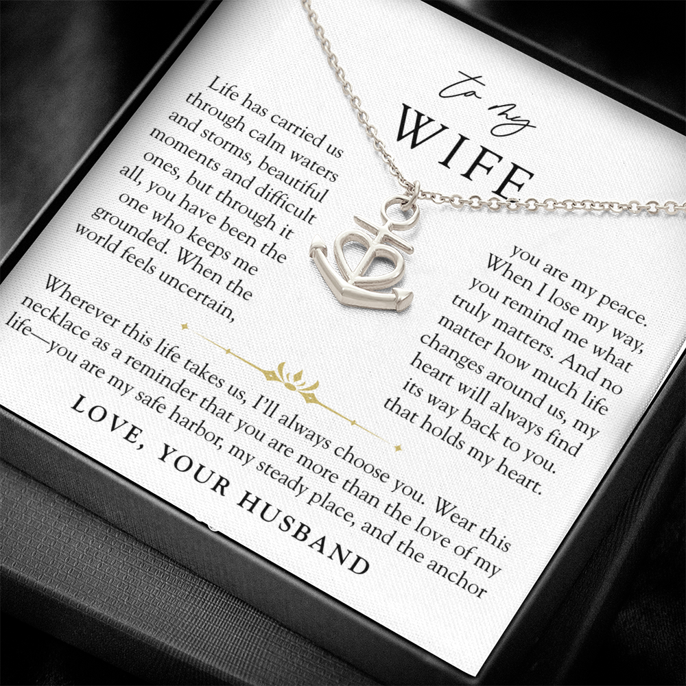 To My Wife | You're My Anchor Necklace