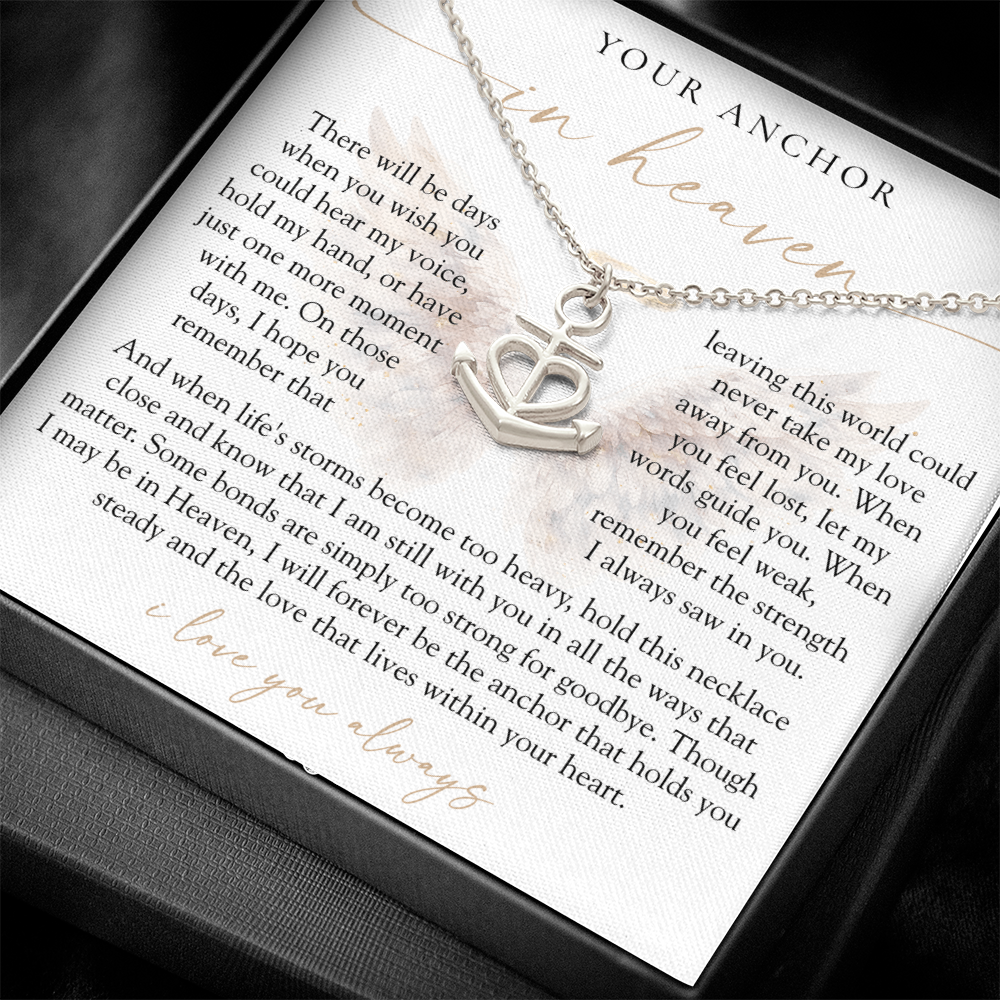Anchor In Heaven Memorial Necklace