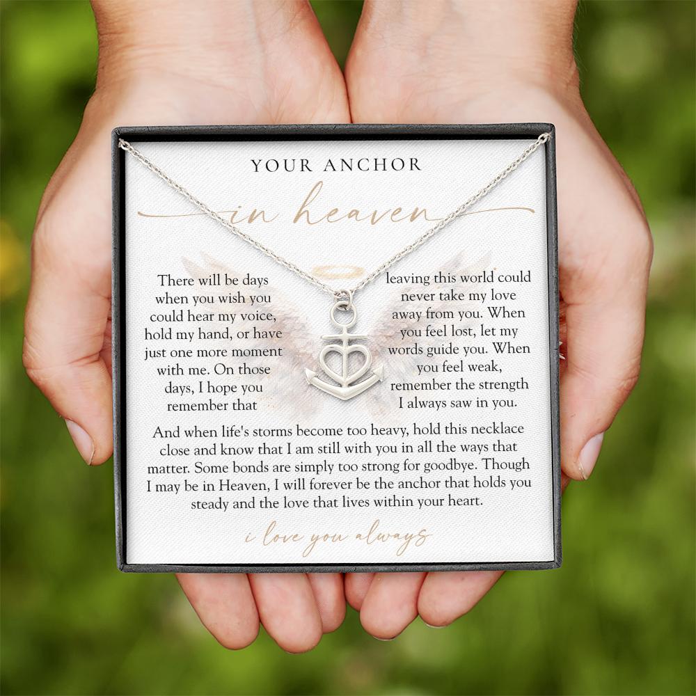 Anchor In Heaven Memorial Necklace