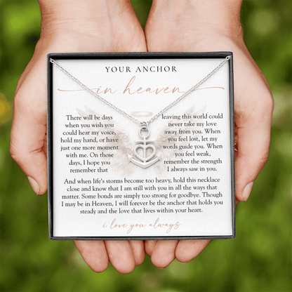 Anchor In Heaven Memorial Necklace