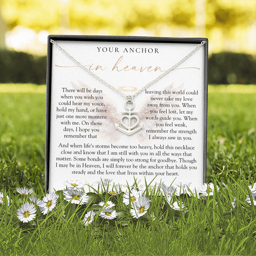 Anchor In Heaven Memorial Necklace