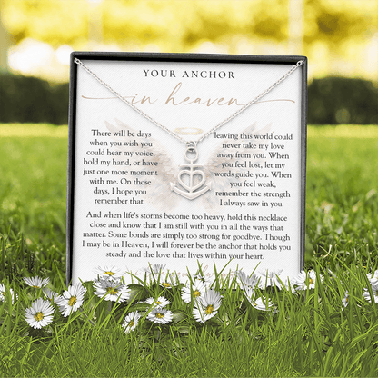 Anchor In Heaven Memorial Necklace